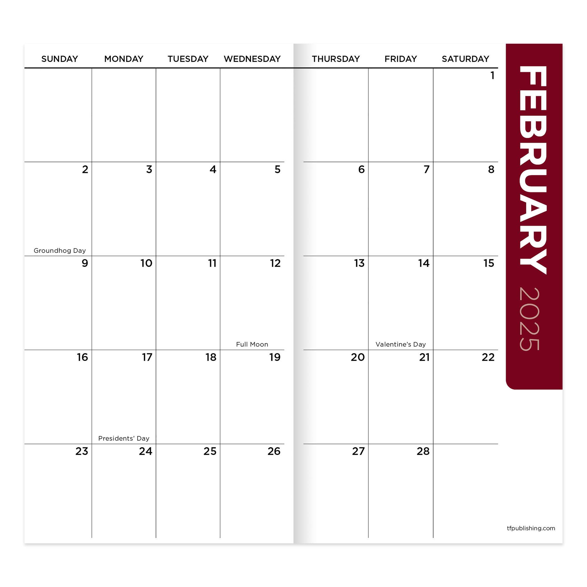 TF Publishing 2025-2026 Small Spring Peony Monthly Pocket Planner